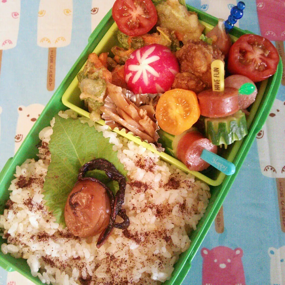 旦那の夜勤のお弁当♪|ぷーはるひゅうさん