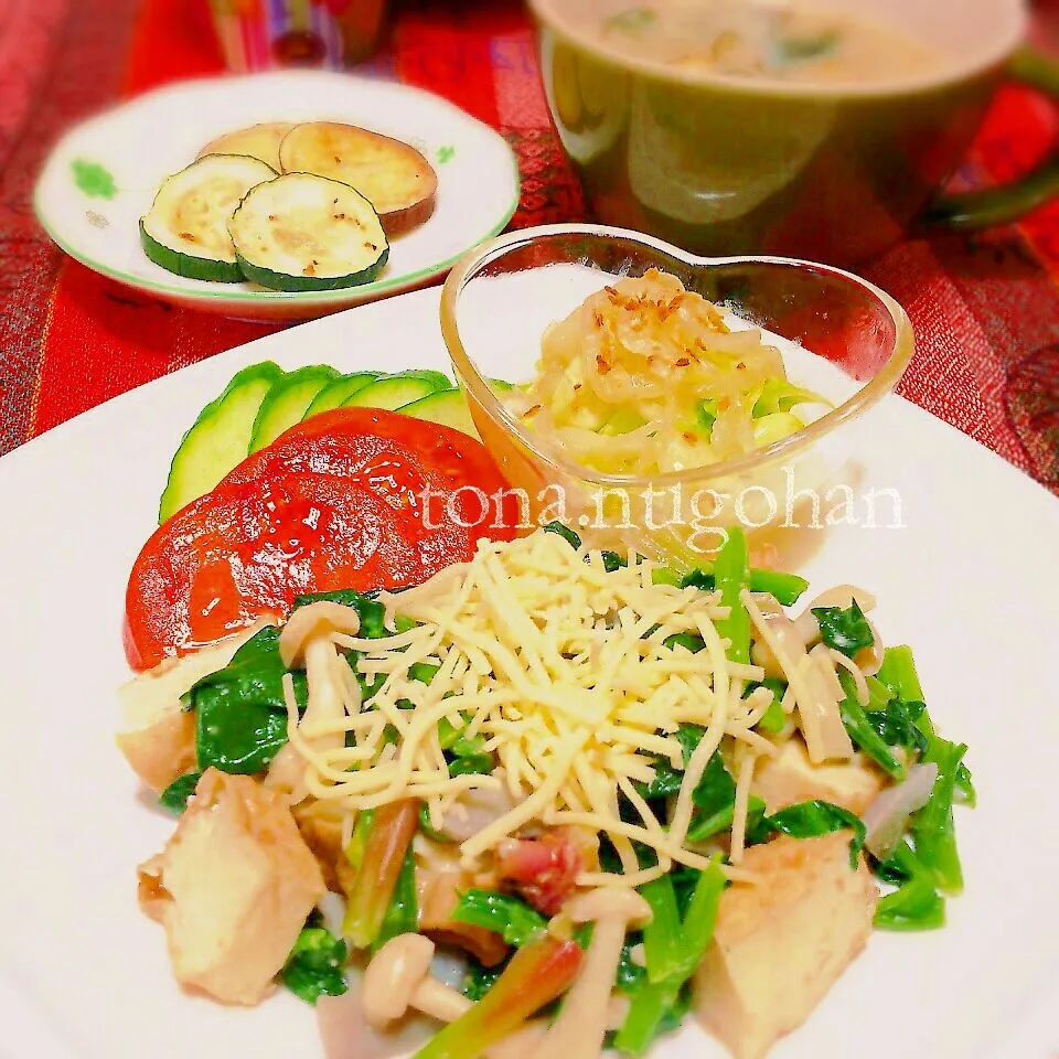 厚揚げ達のたらこクリーム|tonaさん