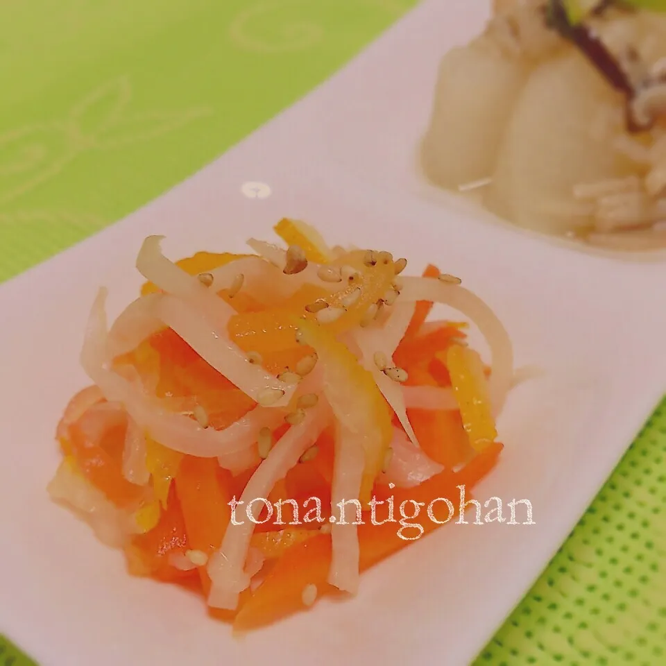 大根の面取したとこ&皮で柚子なます|tonaさん