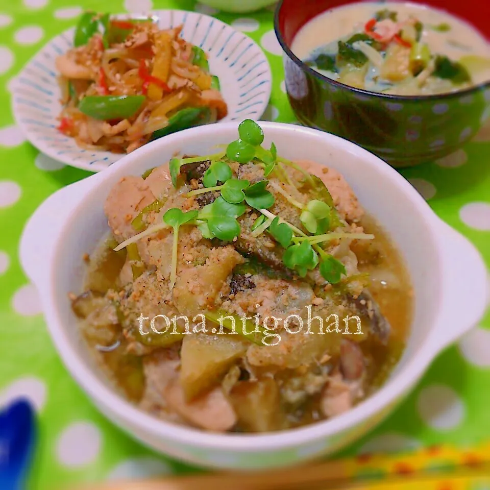 炊飯器で手羽元&茄子の味噌煮|tonaさん