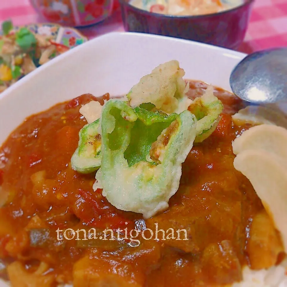 Snapdishの料理写真:変なカレー丼|tonaさん