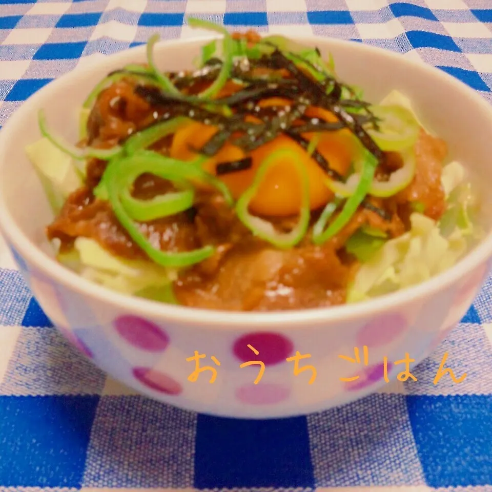 Snapdishの料理写真:簡単♪豚肉バラ肉丼|Happyさん