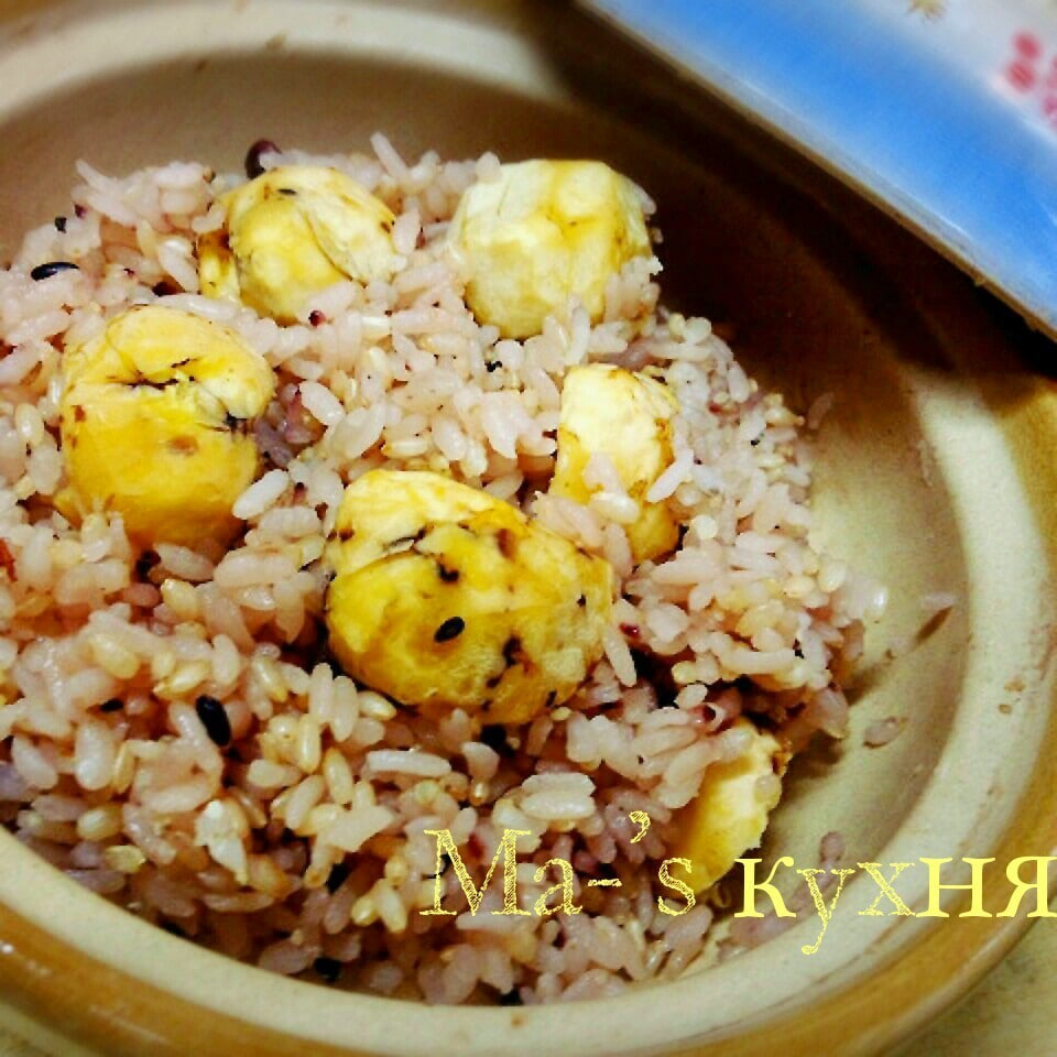 100均の一人用土鍋de栗ご飯 16穀玄米ver ミキオ Snapdish スナップディッシュ Id Lhmbfa