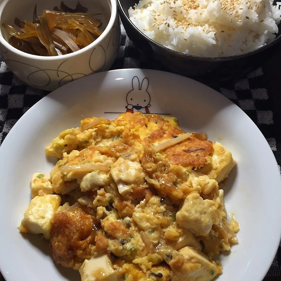 豆腐と玉子のフワトロ。ポコ様の真似失敗。|Makokoさん