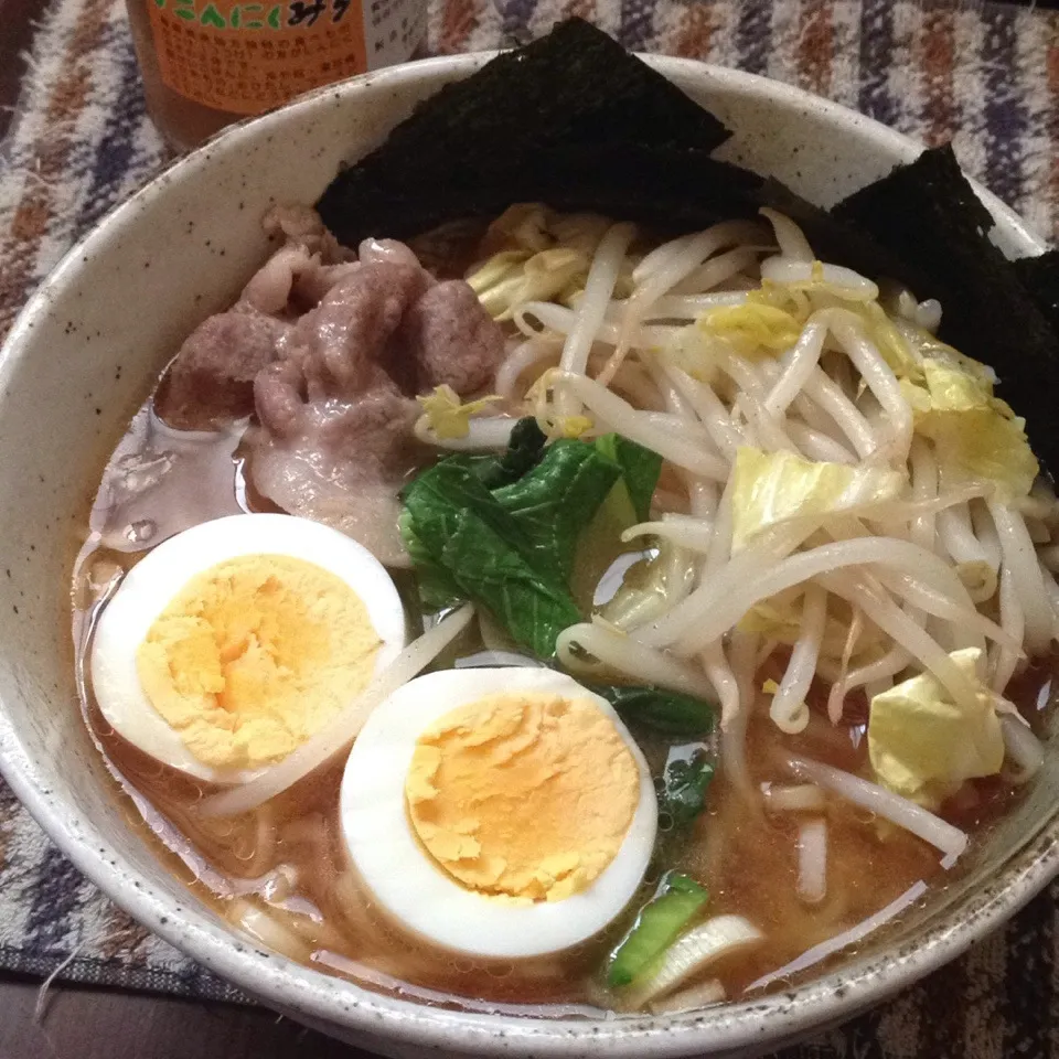 味噌ラーメン＋にんにくみそ。|Makokoさん