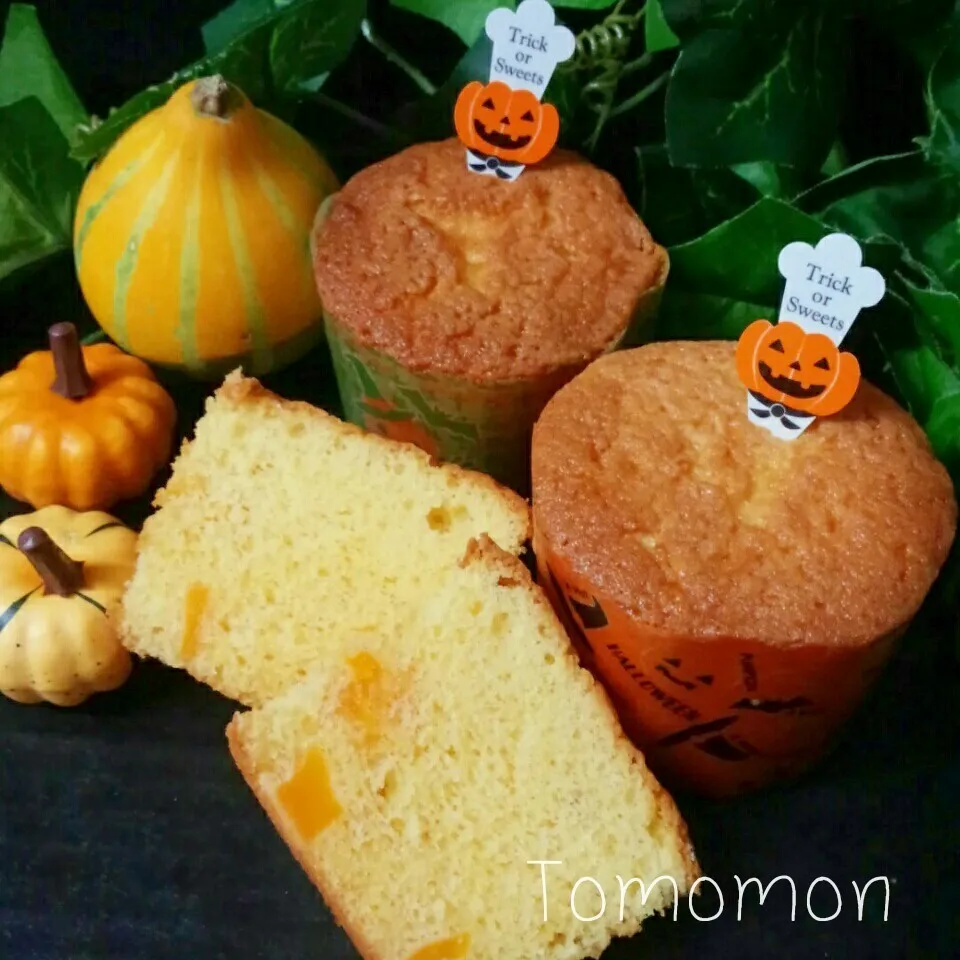 Snapdishの料理写真:Halloween🎃カボチャマフィン☆|とももんさん