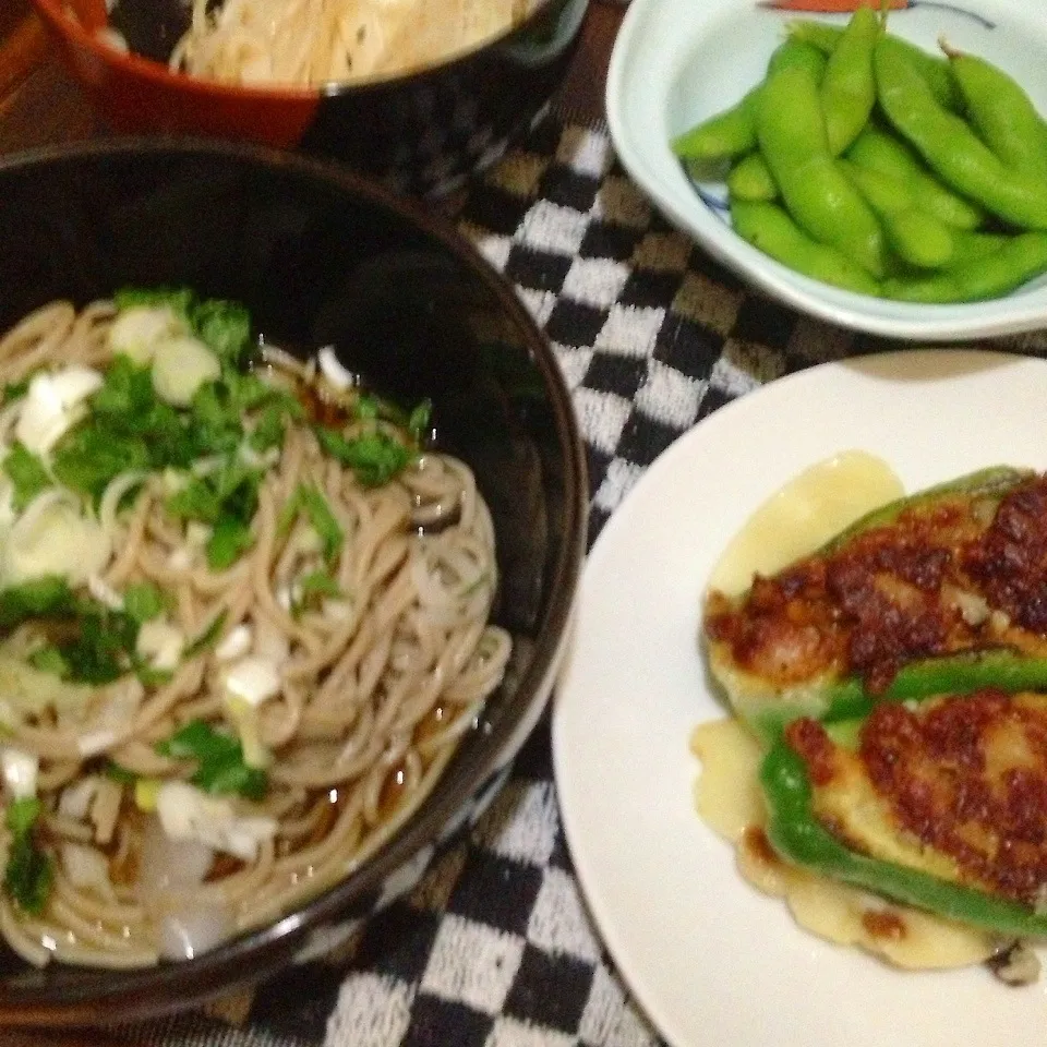 ぶっかけ蕎麦＆納豆ピーマン|Makokoさん