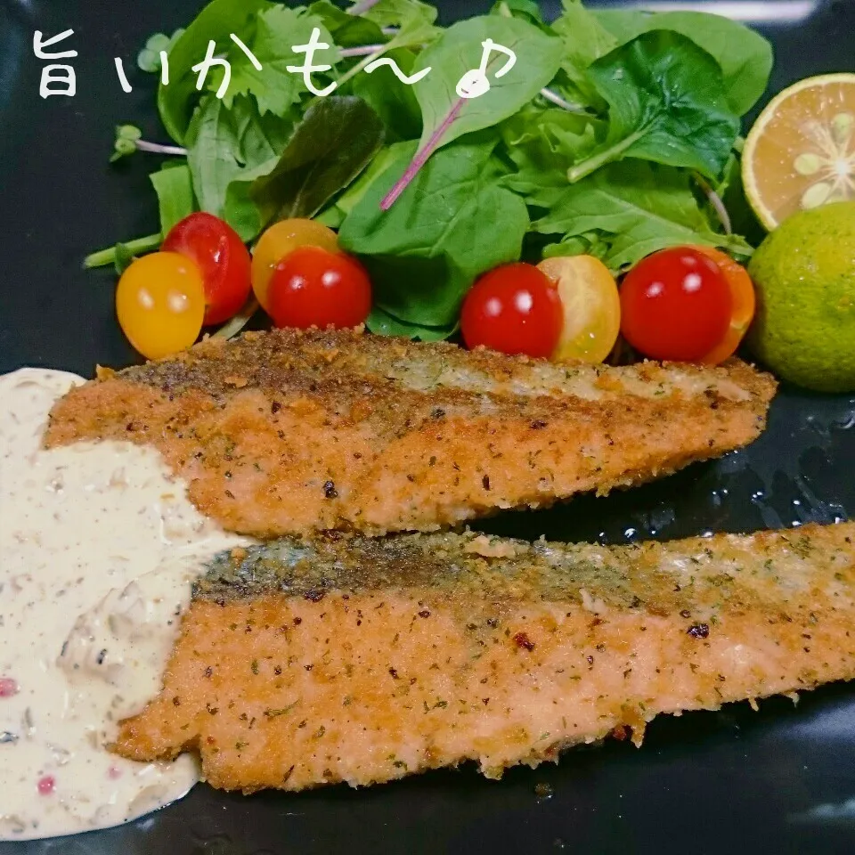 秋鮭の香草のパン粉ムニエル|マイケルの料理さん