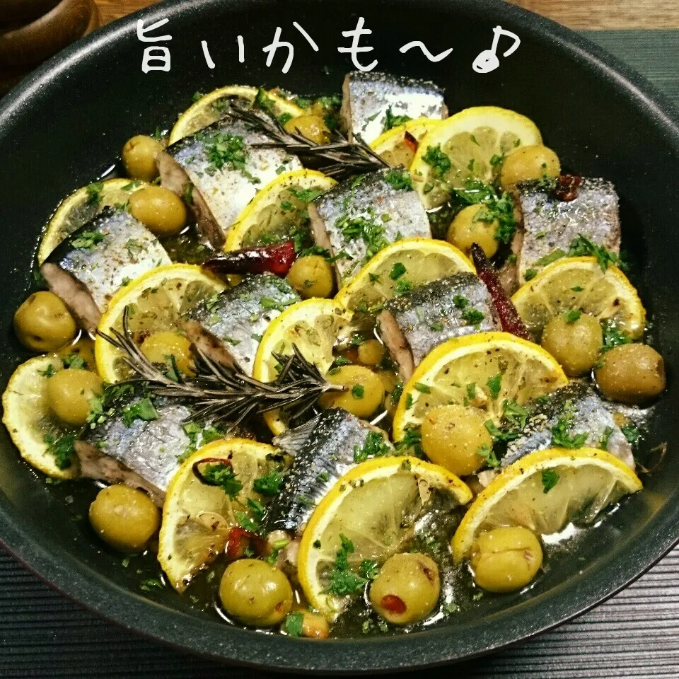 秋なので、秋刀魚のアヒージョ～|マイケルの料理さん