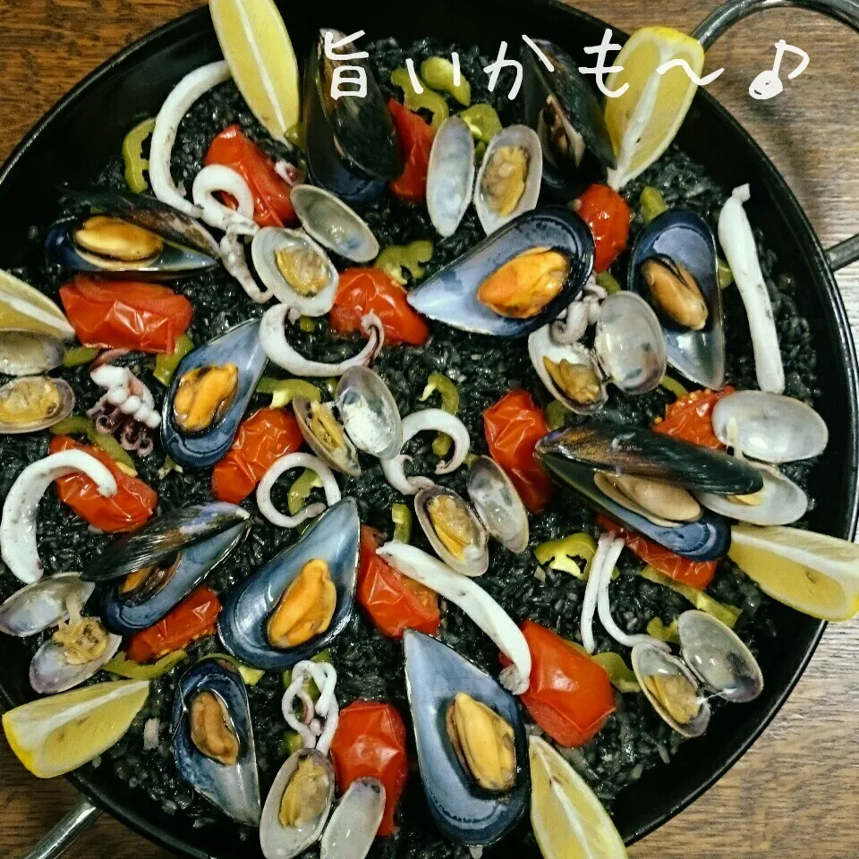 Snapdishの料理写真:イカのクロスミパエリア～|マイケルの料理さん