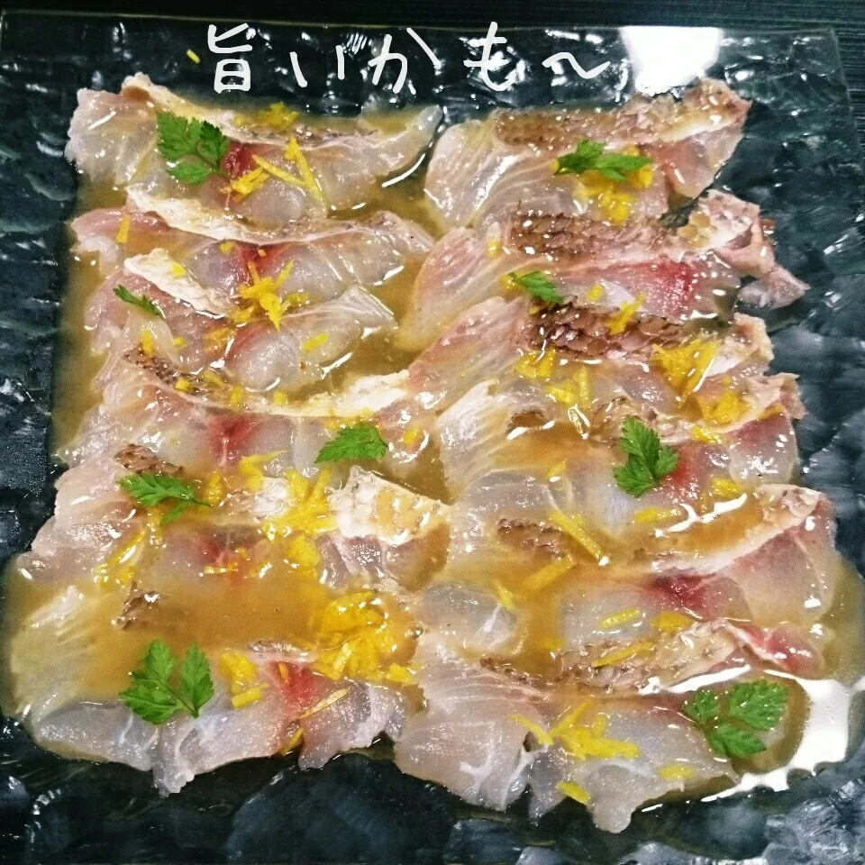 花鯛の松皮造りのカルパッチョ|マイケルの料理さん