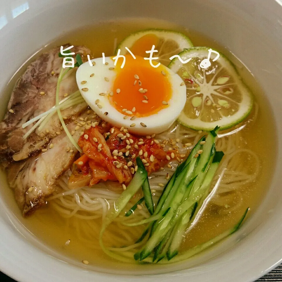 Snapdishの料理写真:酸っぱ旨 韓国冷麺風そうめん～|マイケルの料理さん