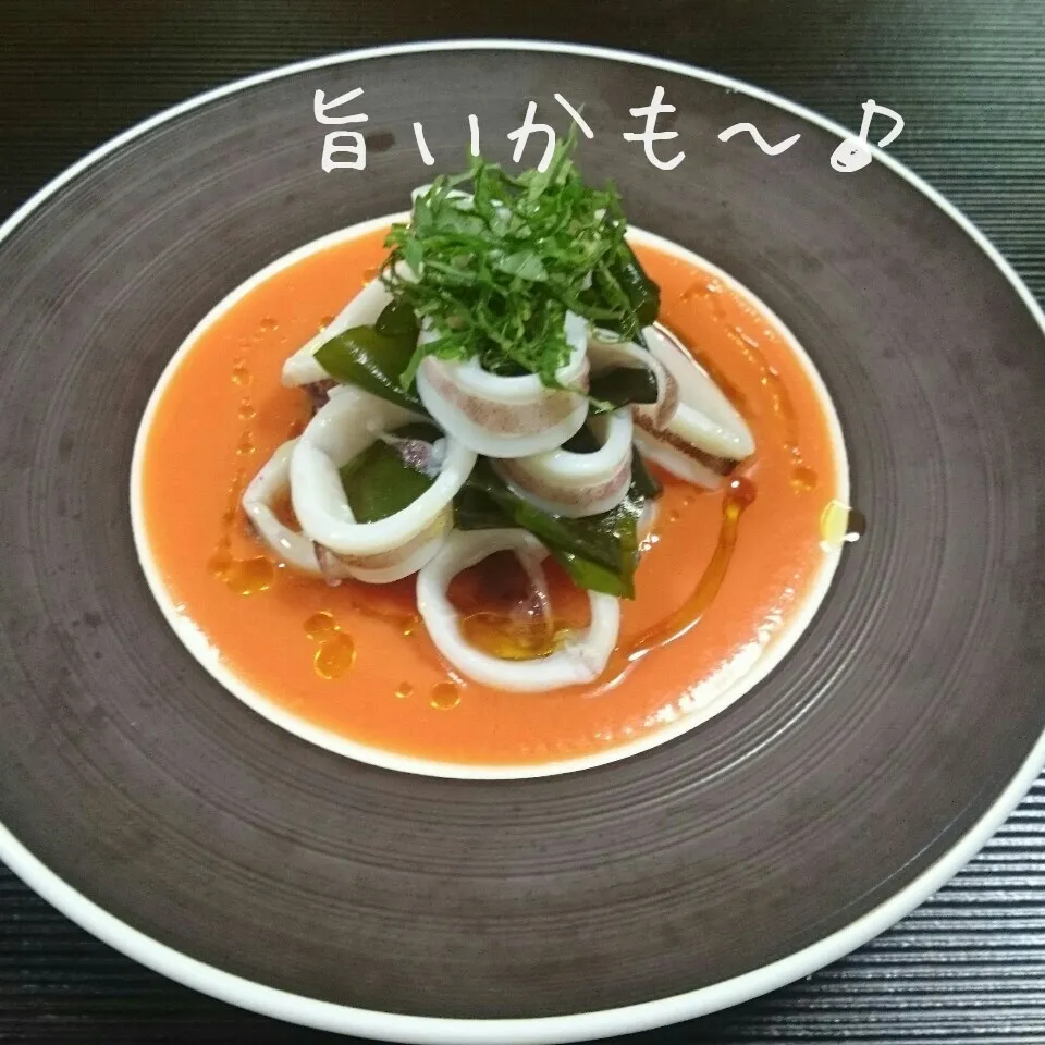 やりいかとワカメの和え物|マイケルの料理さん