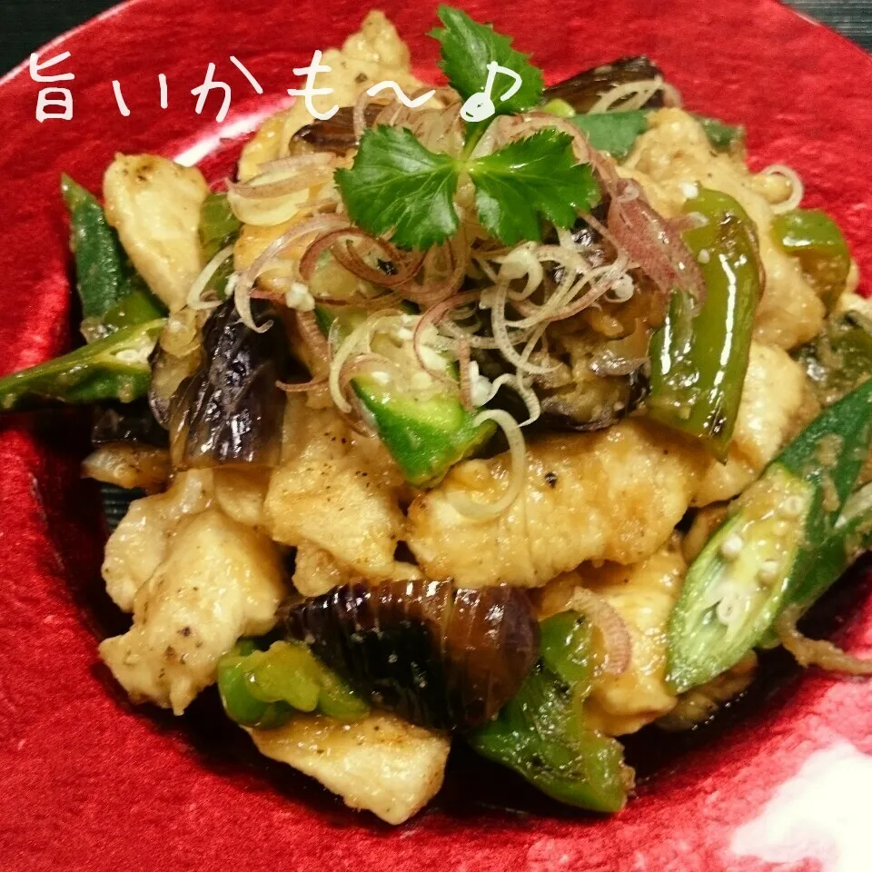 やわらか鶏むね肉とじゅわ茄子の野菜たっぷりポン酢煮|マイケルの料理さん