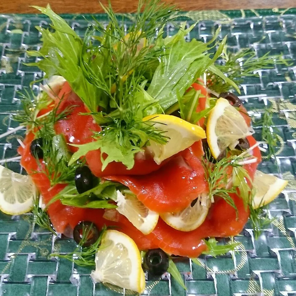 スモークサーモンのサラダ～|マイケルの料理さん