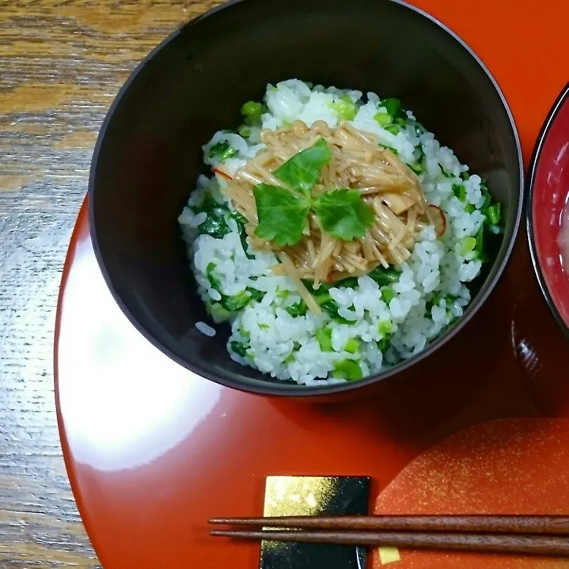 かぶの菜っ葉となめ茸～|マイケルの料理さん