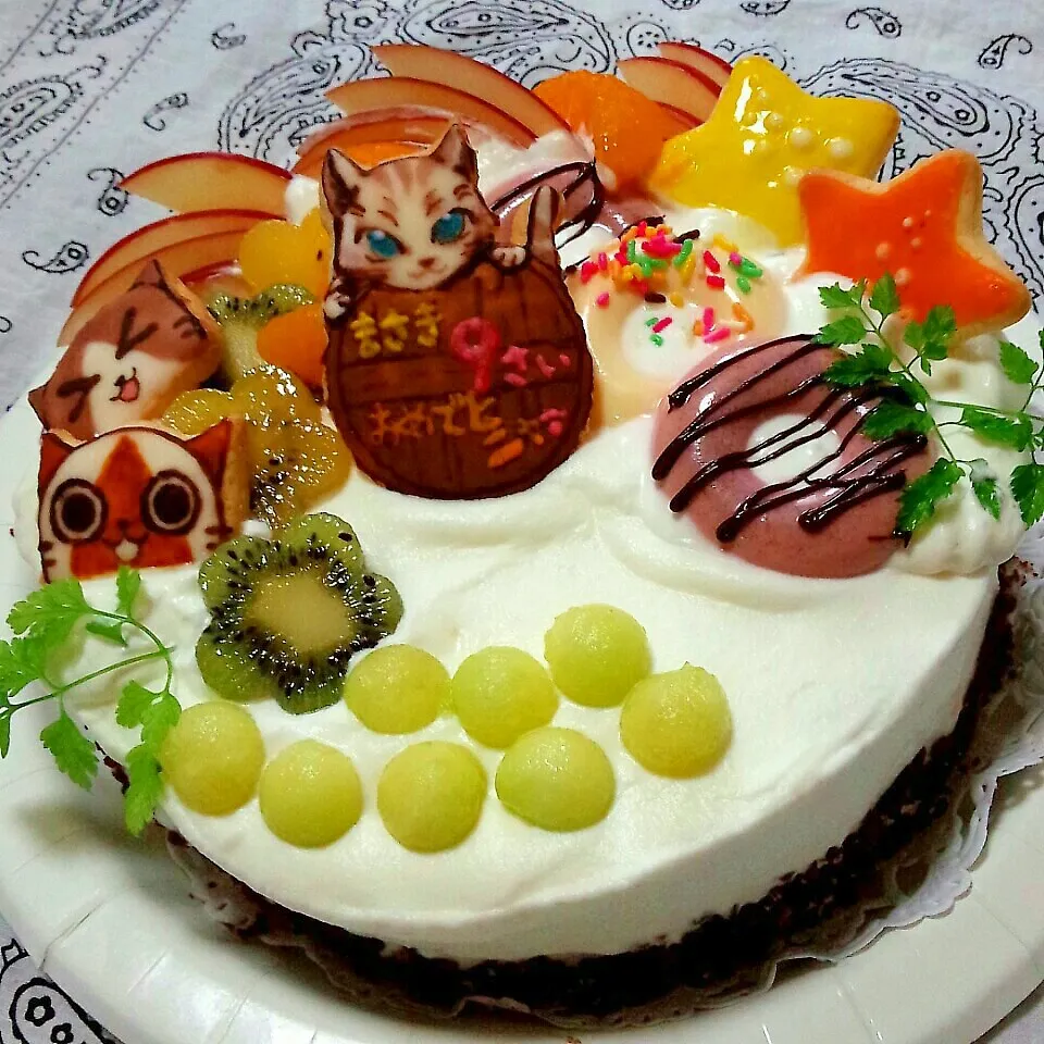 Snapdishの料理写真:次男のお誕生日ケーキ☆|とももんさん