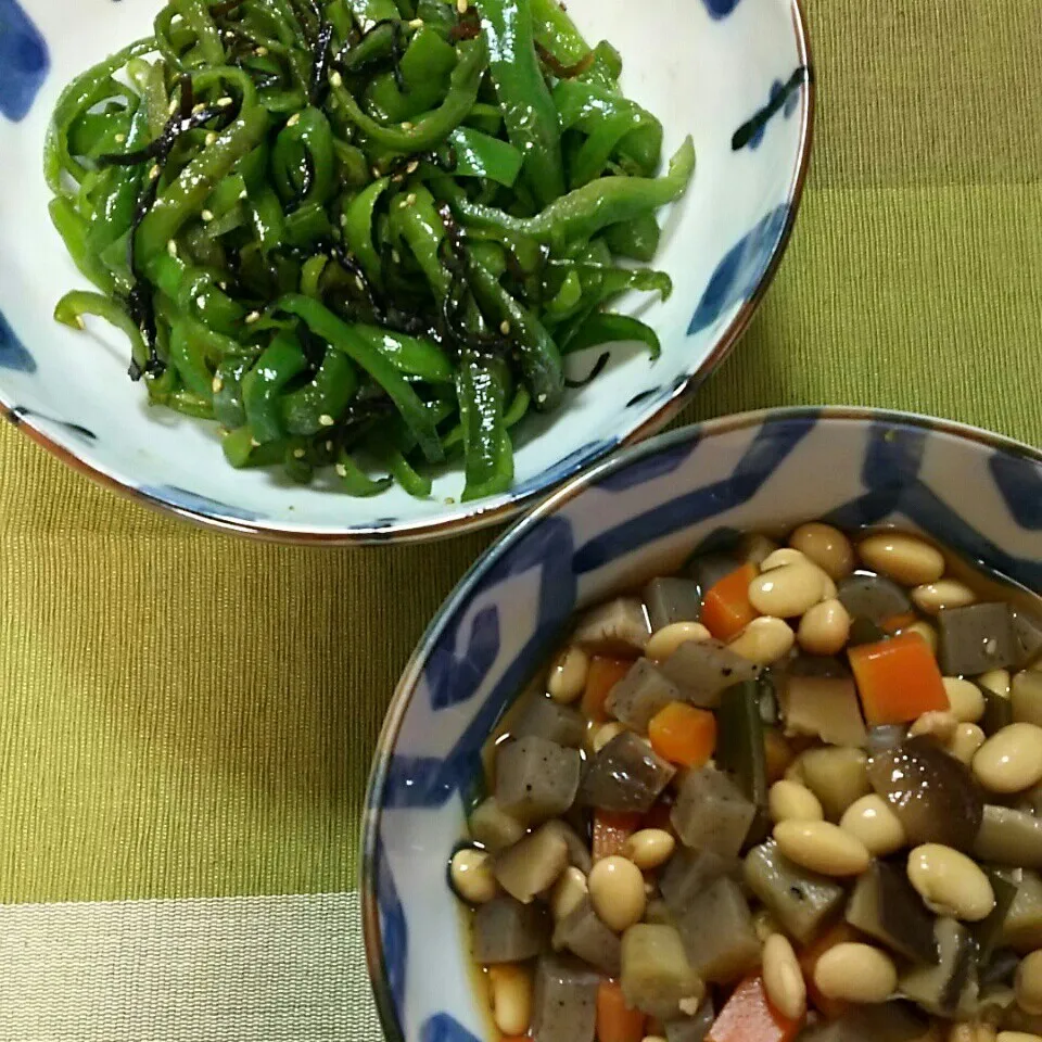 ピーマンの和え物🍀五目煮|くりんさん