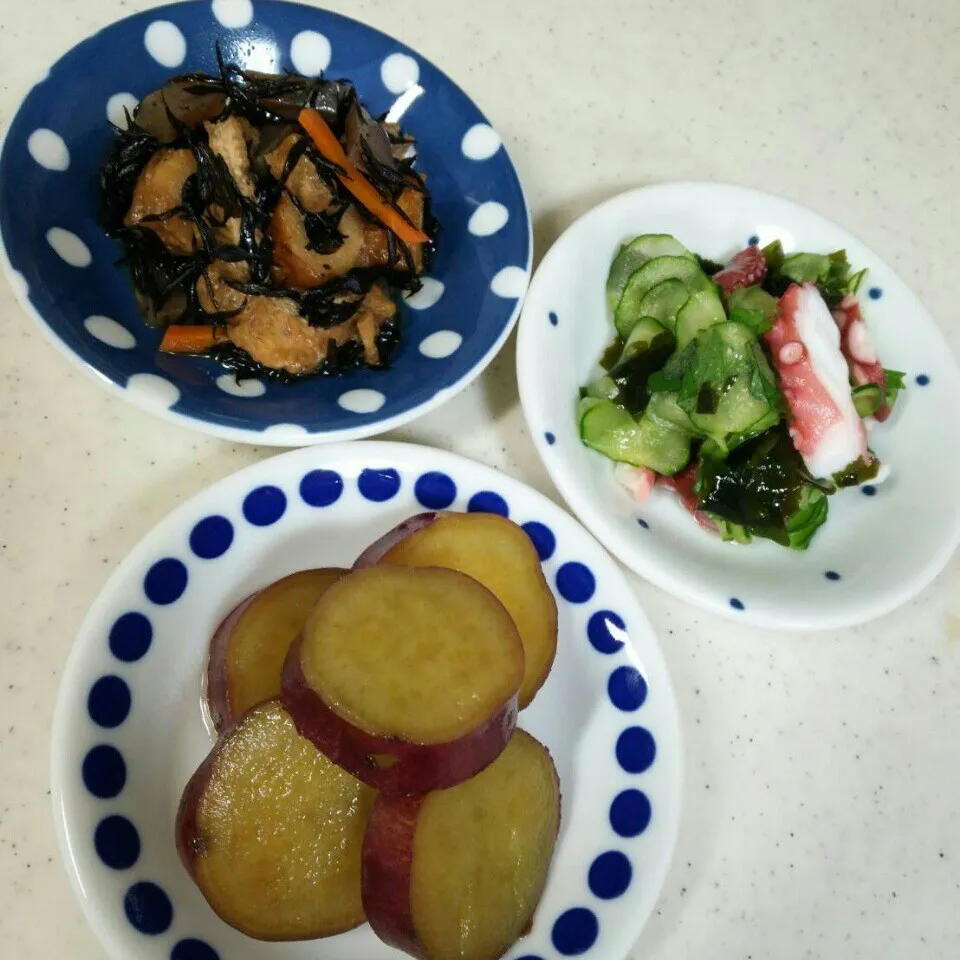 さつまいもの甘露煮🍀ひじき🍀たこ酢|くりんさん