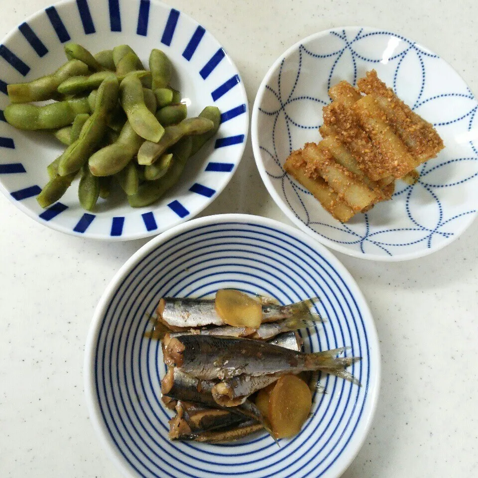 鰯生姜煮🍀黒枝豆🍀たたきごぼう|くりんさん