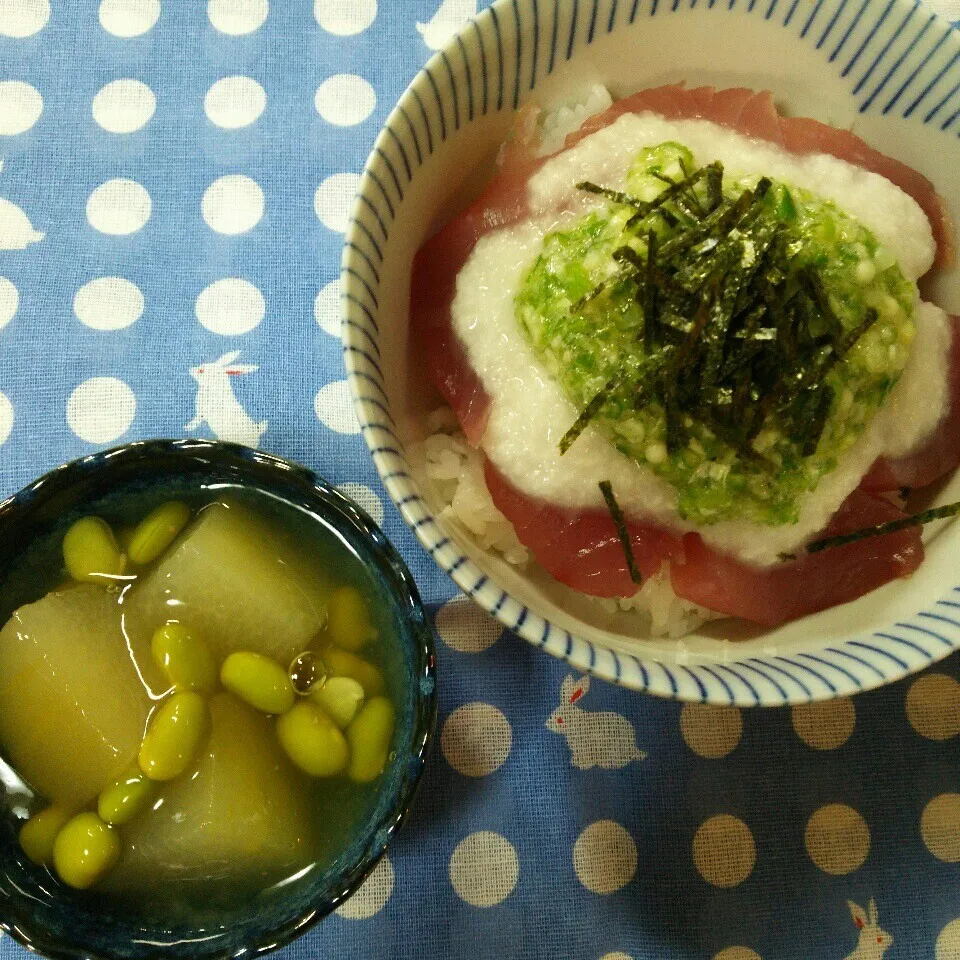 こしながまぐろ(長崎産)の超ねばねばおくら丼|くりんさん