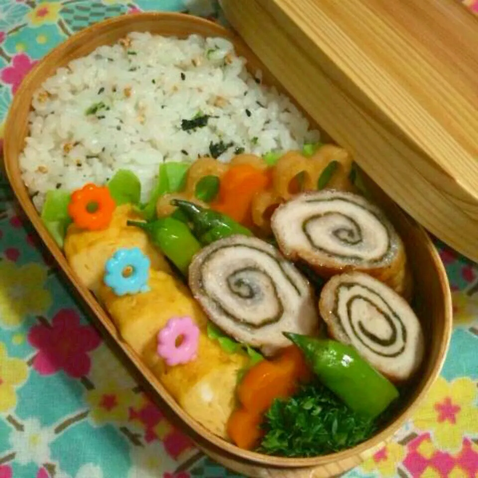 Snapdishの料理写真:旦那の夜勤弁当☆【10/14】|とももんさん