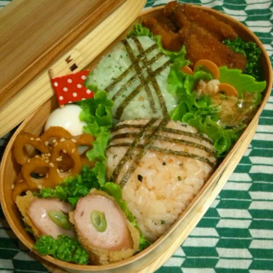 Snapdishの料理写真:旦那の夜勤弁当☆【6/26】|とももんさん