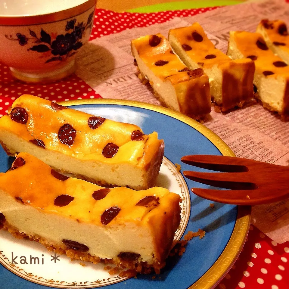 水玉模様のチーズケーキ♪|kamiさん