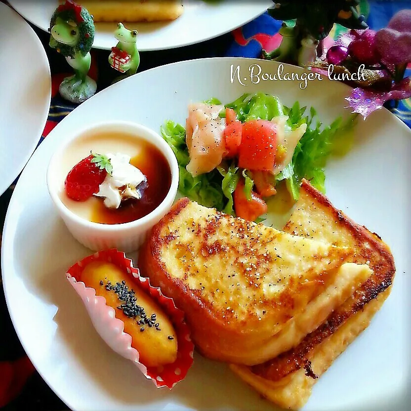 酵母山食でお食事フレンチトーストランチ♪|つばさ(nao)さん