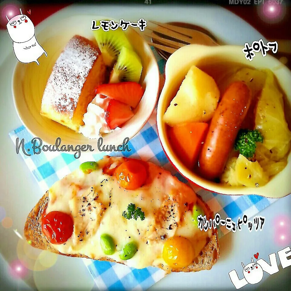 Snapdishの料理写真:ほっこりﾎﾟﾄﾌのﾜﾝﾌﾟﾚｰﾄlunch♪|つばさ(nao)さん