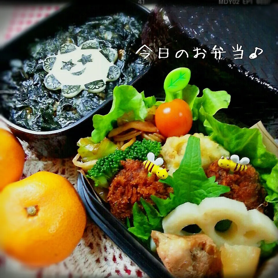 Snapdishの料理写真:今日の娘ﾁｬﾝ弁当♪|つばさ(nao)さん