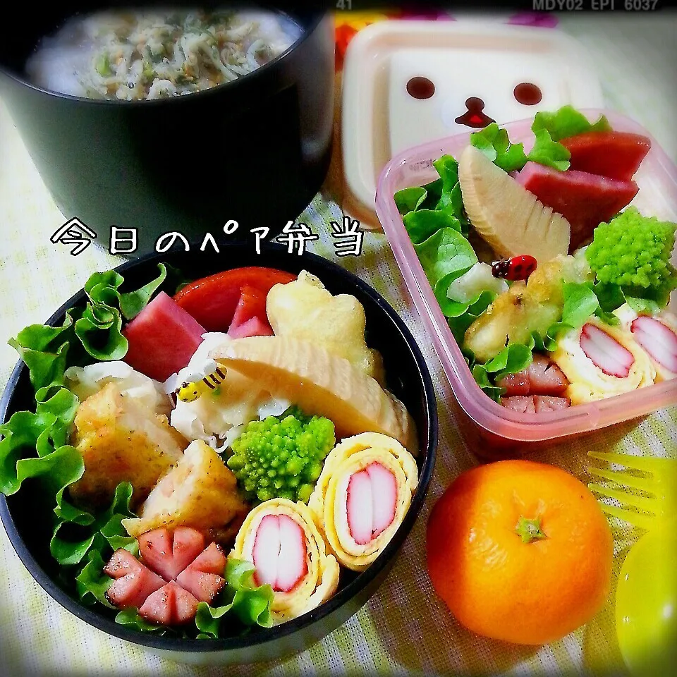 Snapdishの料理写真:中華鶏粥の七草弁当♪|つばさ(nao)さん