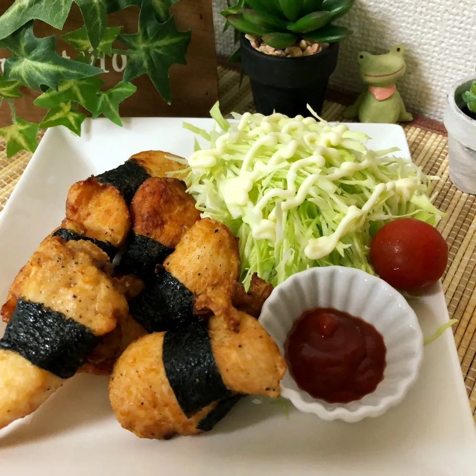 Snapdishの料理写真:海苔巻きチキン♫|kazumi_a♡さん