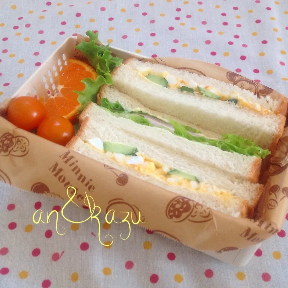 Snapdishの料理写真:♡サンドイッチ弁当|kazumi_a♡さん