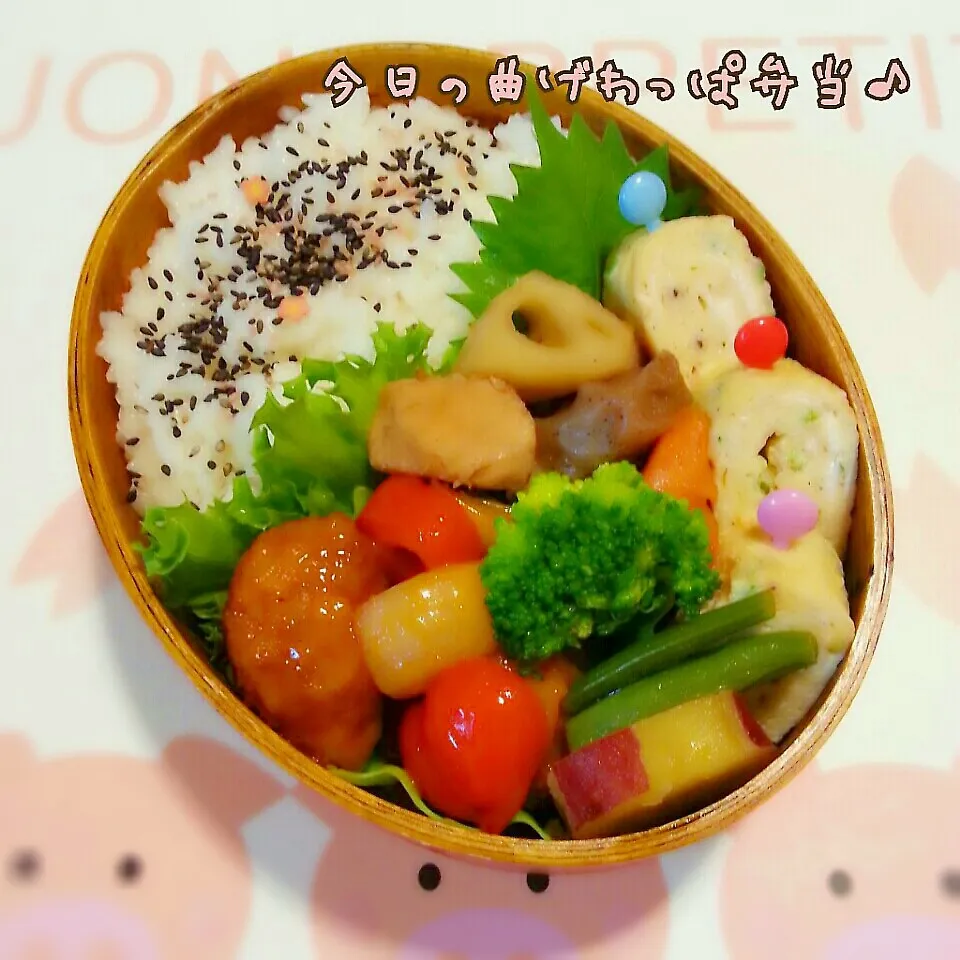 今日の曲げわっぱ弁当ゎ筑前煮♪|つばさ(nao)さん