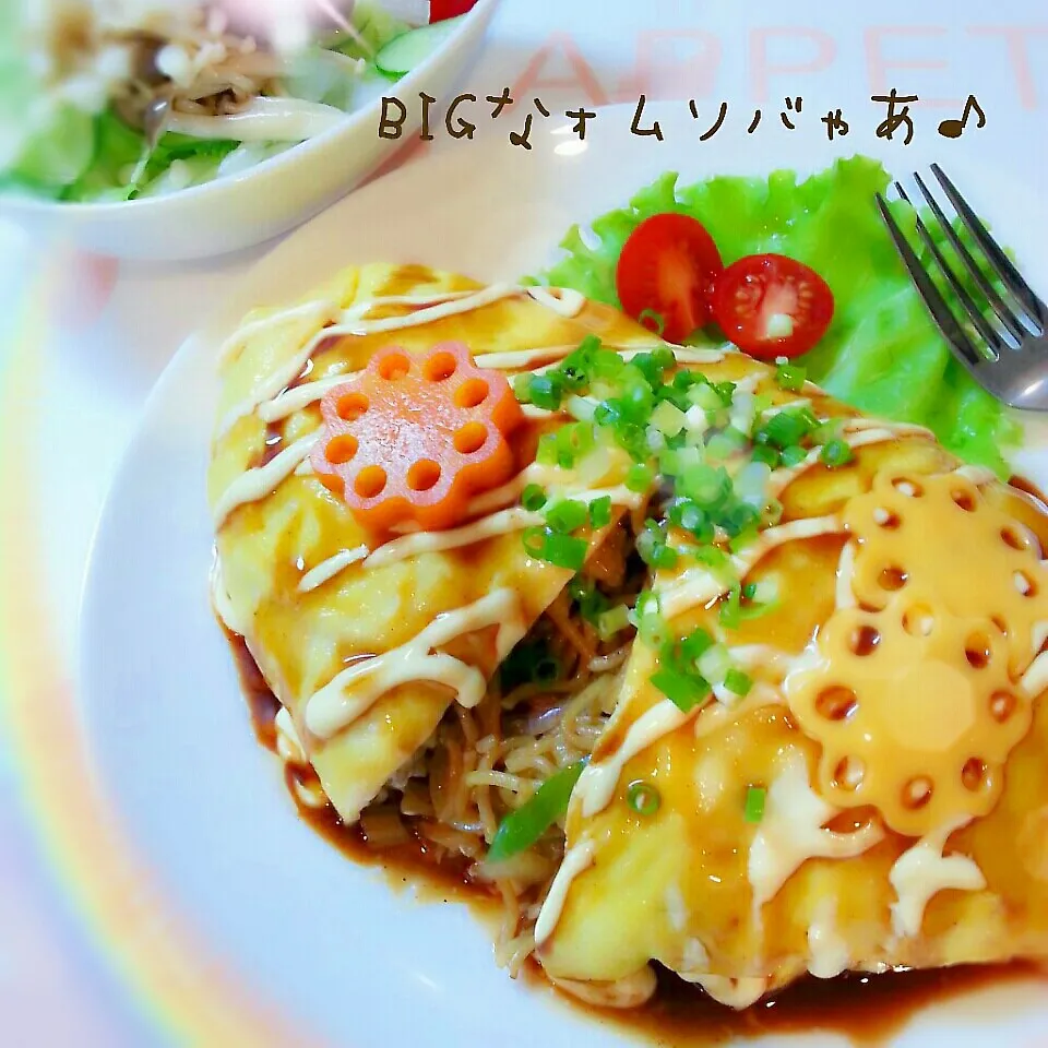 ﾏｮもｿｰｽも こってり～@BIGなォムソバ完食してちょ～♪|つばさ(nao)さん