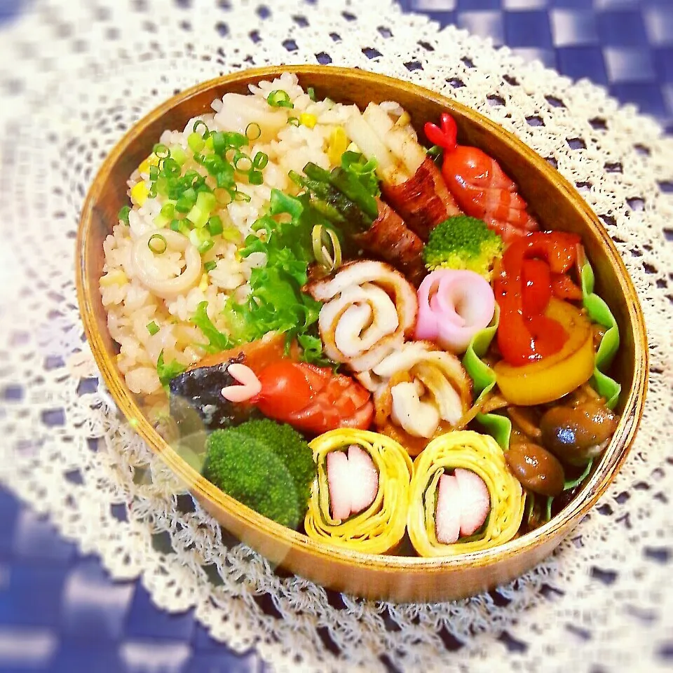 今日ゎﾏｷﾏｷがぃっぱぃな曲げわっぱ弁当♪|つばさ(nao)さん