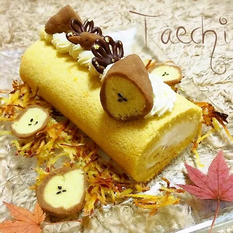 秋色スイートポテトロールケーキ|Taechi309さん