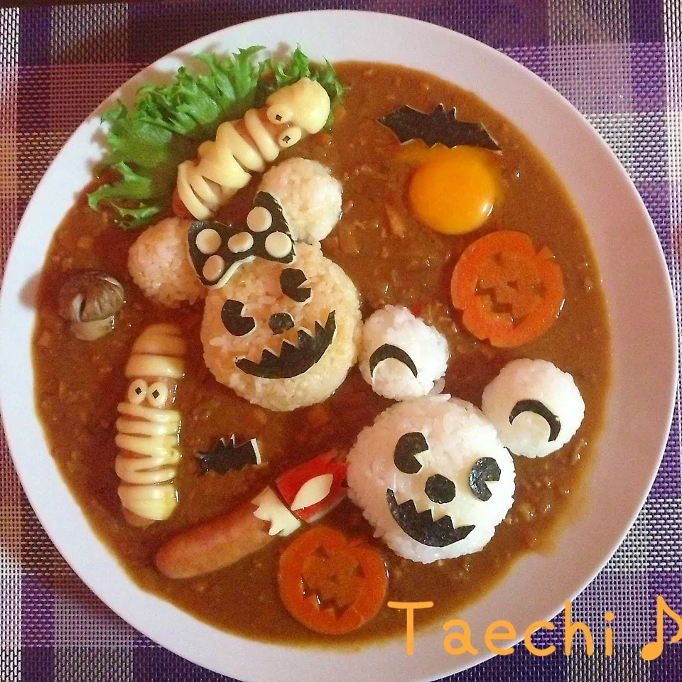 Snapdishの料理写真:ディズニーハロウィン祭り  カレー|Taechi309さん