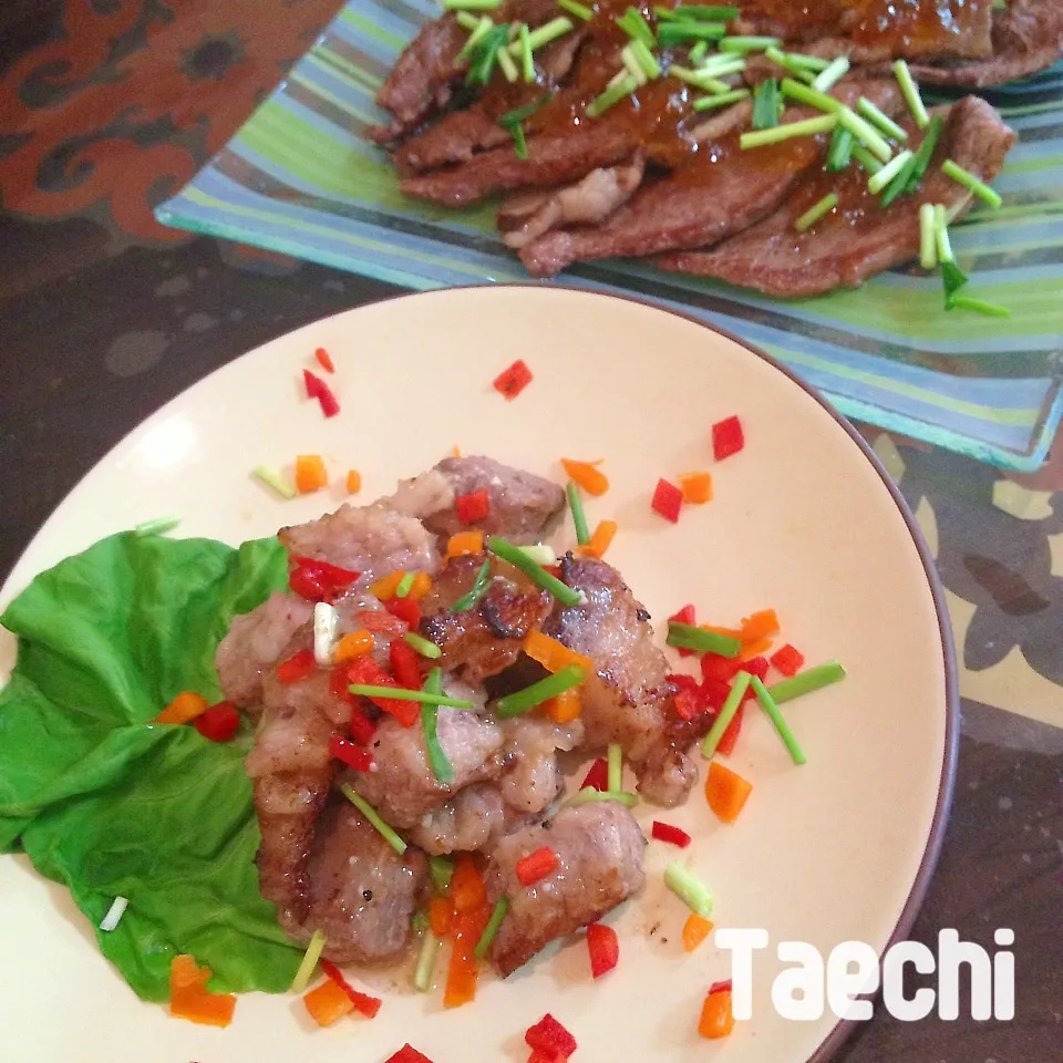 旨塩焼肉とポン酢ジュレ焼肉|Taechi309さん