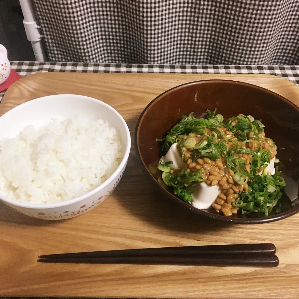 Snapdishの料理写真:豆腐の納豆和え|まぁたんさん