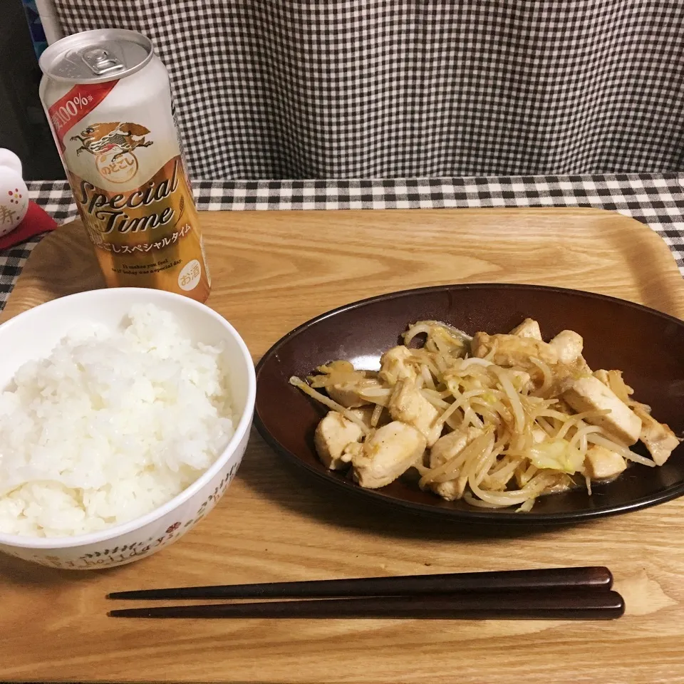 にんにく味噌鶏肉野菜炒め|まぁたんさん