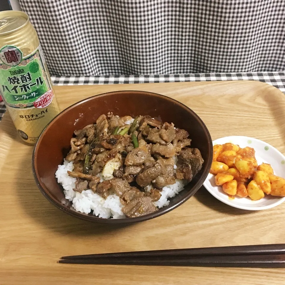 豚ハラミ焼肉丼|まぁたんさん