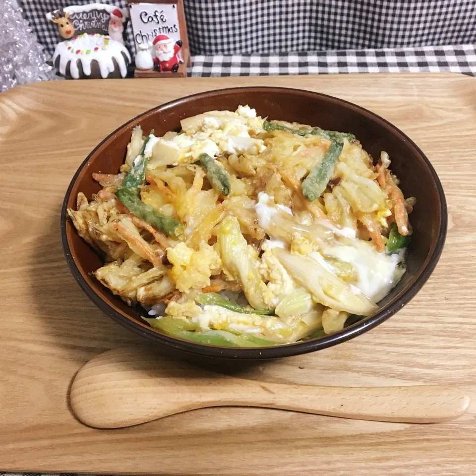 Snapdishの料理写真:かき揚げ天丼|まぁたんさん