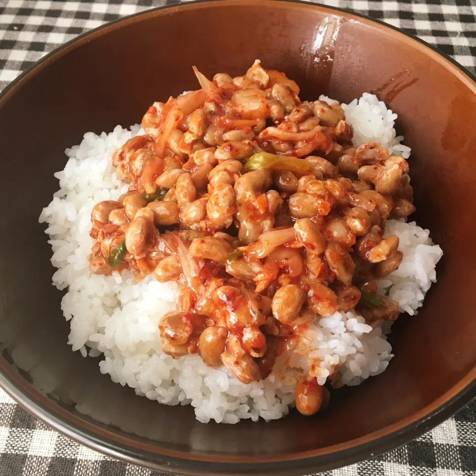 キムチ納豆ご飯|まぁたんさん