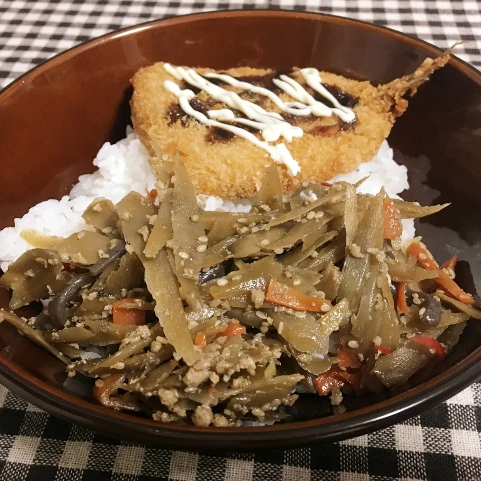 アジフライ丼|まぁたんさん