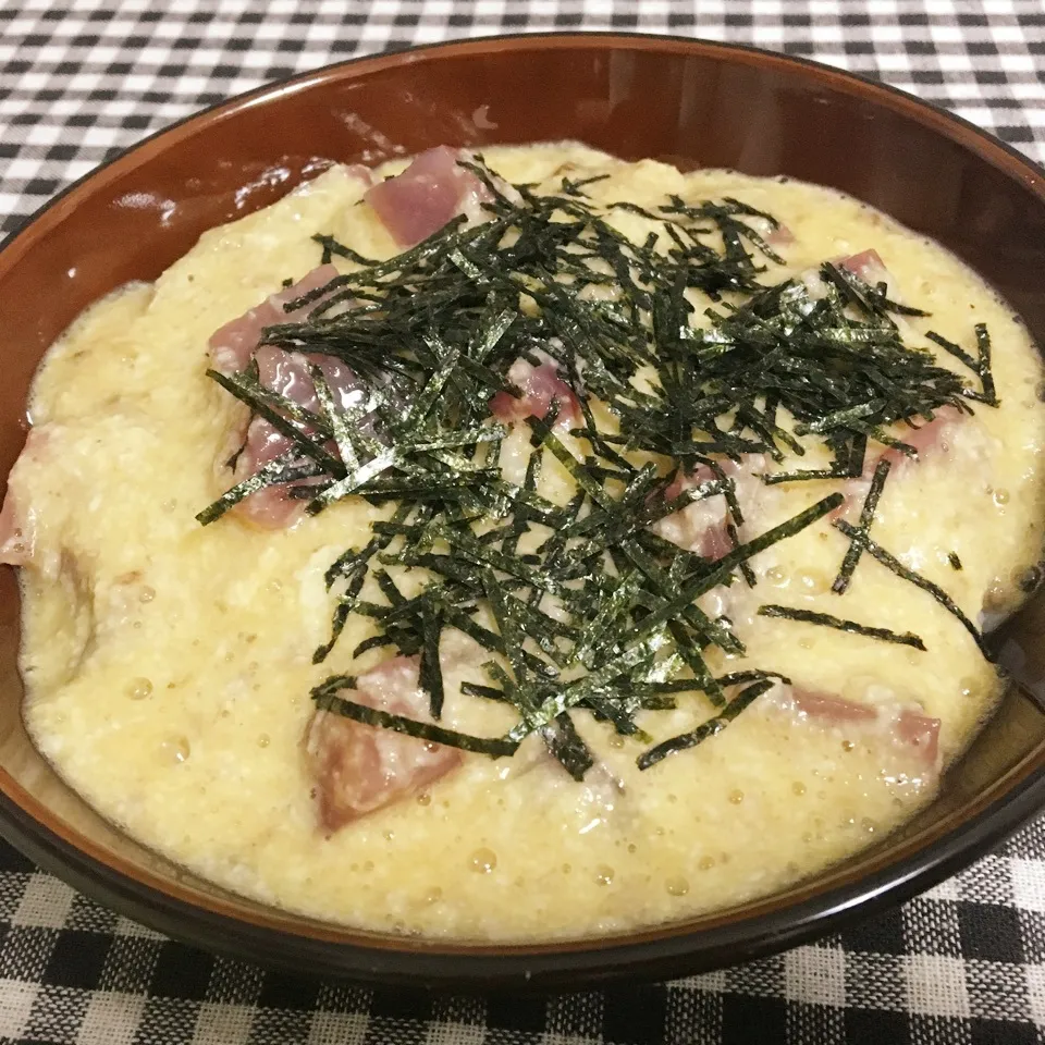 【飯研】マグロの山かけ丼|まぁたんさん