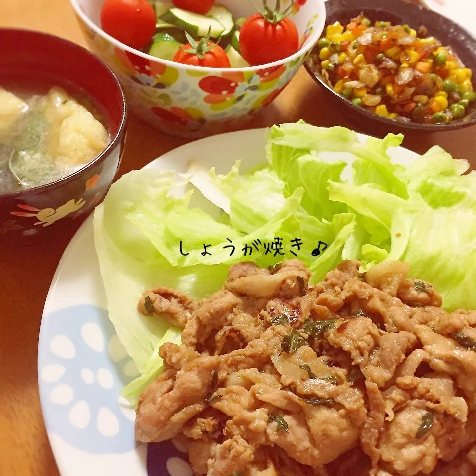 Snapdishの料理写真:＊大葉でさわやか♡しょうが焼き＊|ultramarineさん