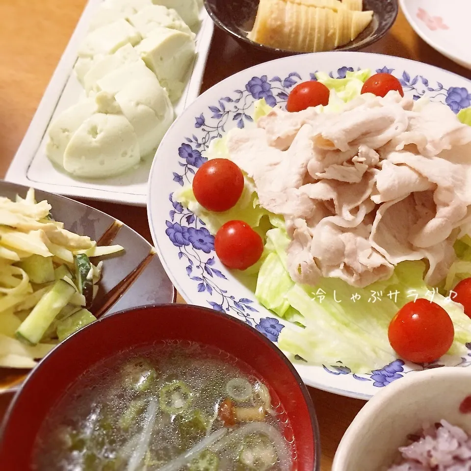 Snapdishの料理写真:＊さっぱりこっくり♪冷しゃぶサラダ＊|ultramarineさん