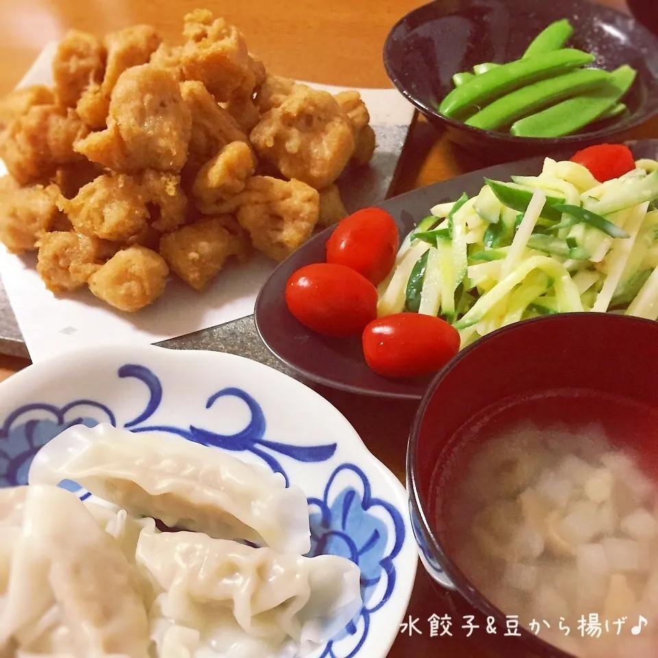 ＊ぷるぷる水餃子♡大豆肉から揚げ＊|ultramarineさん